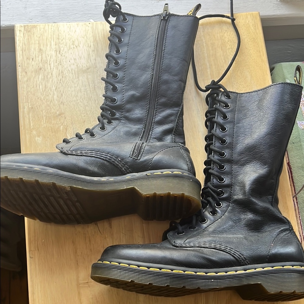 1B99 virginia leather mid calf boots